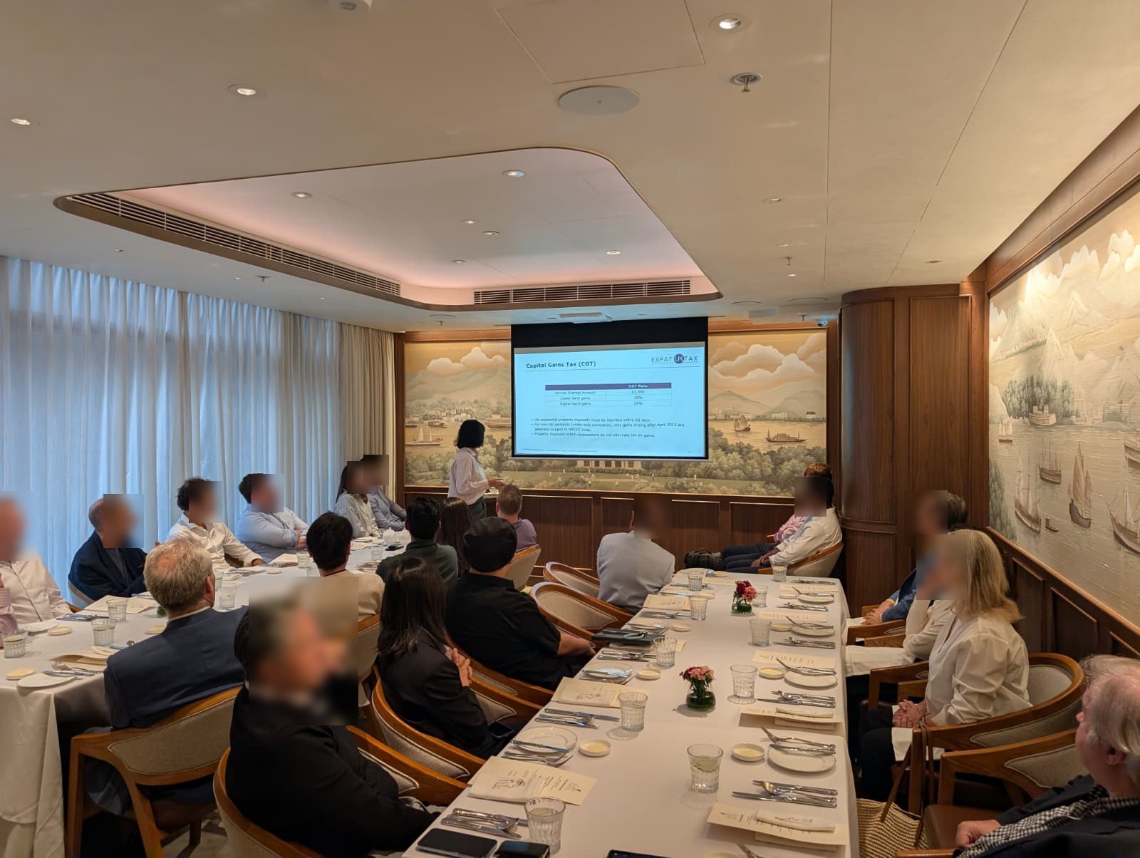 A full room at the Hong Kong briefing during the session on UK capital gains tax on property